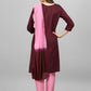 Salwar Suit Cotton Purple Embroidered Salwar Kameez