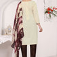 Straight Salwar Suit Cotton Khadi Cream Embroidered Salwar Kameez