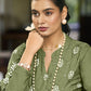 Salwar Suit Cotton Green Embroidered Salwar Kameez