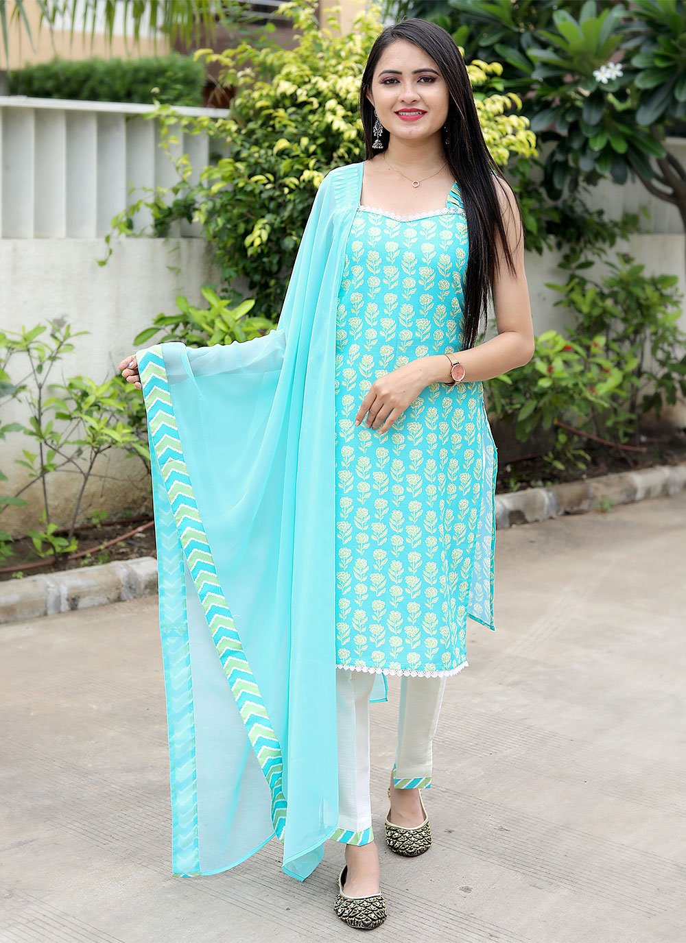 Vs fashion Pakistani Concept Of Salwar Suit With Organza Dupatta