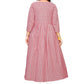 Gown Cotton Pink Strips Print Gown