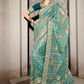 Designer Cotton Green Lace Saree