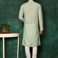 Kurta Pyjama Cotton Green Plain Mens