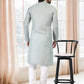 Kurta Pyjama Cotton Green Fancy Work Mens