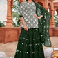 Lehenga Choli Cotton Georgette Green Booti Lehenga Choli