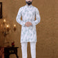 Kurta Pyjama Cotton Off White Digital Print Mens