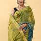 Shaded Saree Cotton Blue Green Lace Saree
