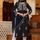 Salwar Suit Cotton Black Lucknowi Work Salwar Kameez