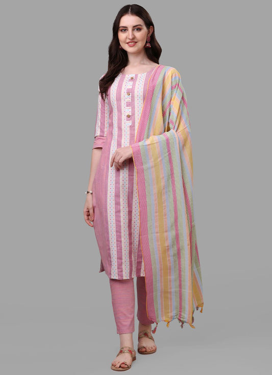 Salwar Suit Cotton Mauve Weaving Salwar Kameez