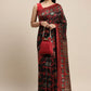 Traditional Saree Cotton Black Red Woven Saree