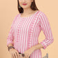 Party Wear Kurti Cotton Pink Mirror Kurtis