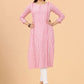 Party Wear Kurti Cotton Pink Mirror Kurtis