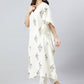 Salwar Suit Cotton Off White Floral Patch Salwar Kameez