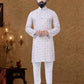 Kurta Pyjama Cotton Off White Digital Print Mens