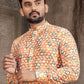 Kurta Pyjama Cotton Orange Chicken Mens