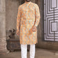 Kurta Pyjama Cotton Orange Chicken Mens