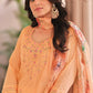 Salwar Suit Cotton Orange Embroidered Salwar Kameez