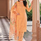 Salwar Suit Cotton Orange Embroidered Salwar Kameez