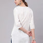 Party Wear Kurti Cotton White Print Kurtis