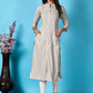 Party Wear Kurti Cotton Grey Sequins Kurtis