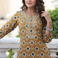 Party Wear Kurti Cotton Multi Colour Embroidered Kurtis