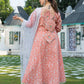 Pant Style Suit Cotton Peach Lace Salwar Kameez