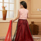 Lehenga Choli Cotton Peach Embroidered Kids