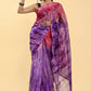Shaded Saree Cotton Pink Purple Lace Saree