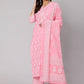 Palazzo Salwar Suit Cotton Pink Print Salwar Kameez