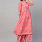 Party Wear Kurti Cotton Pink Print Kurtis