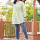 Casual Kurti Cotton Sea Green Buttons Kurtis