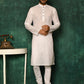 Kurta Pyjama Cotton Off White Plain Mens