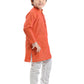 Kurta Pyjama Cotton Orange Plain Kids