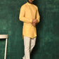 Short Kurta Cotton Peach Plain Mens