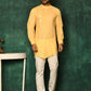 Short Kurta Cotton Peach Plain Mens