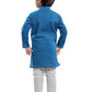 Kurta Pyjama Cotton Blue Plain Kids