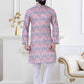 Kurta Pyjama Cotton Multi Colour Print Mens