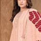 Floor Lenght Salwar Suit Cotton Peach Print Salwar Kameez