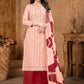 Floor Lenght Salwar Suit Cotton Peach Print Salwar Kameez