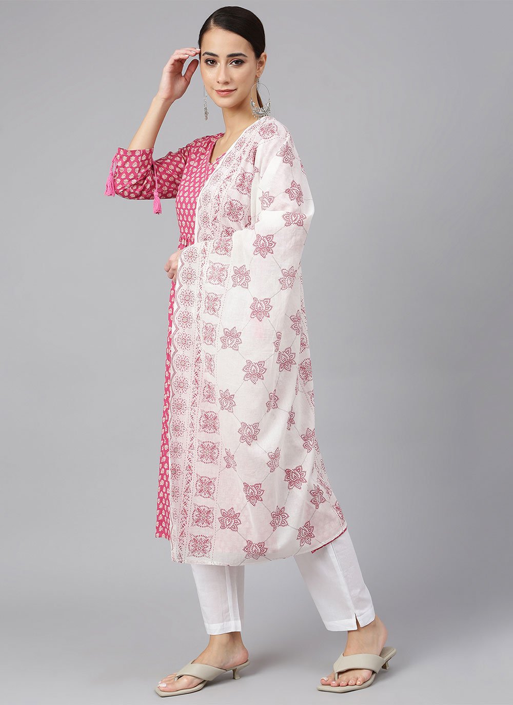 Pant Style Suit Cotton Multi Colour Print Salwar Kameez