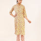 Pant Style Suit Cotton Yellow Print Salwar Kameez