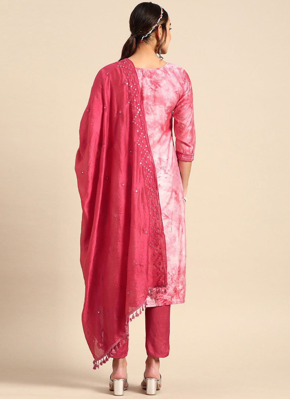 Salwar Suit Cotton Pink Print Salwar Kameez