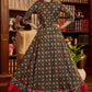 Gown Cotton Green Print Gown