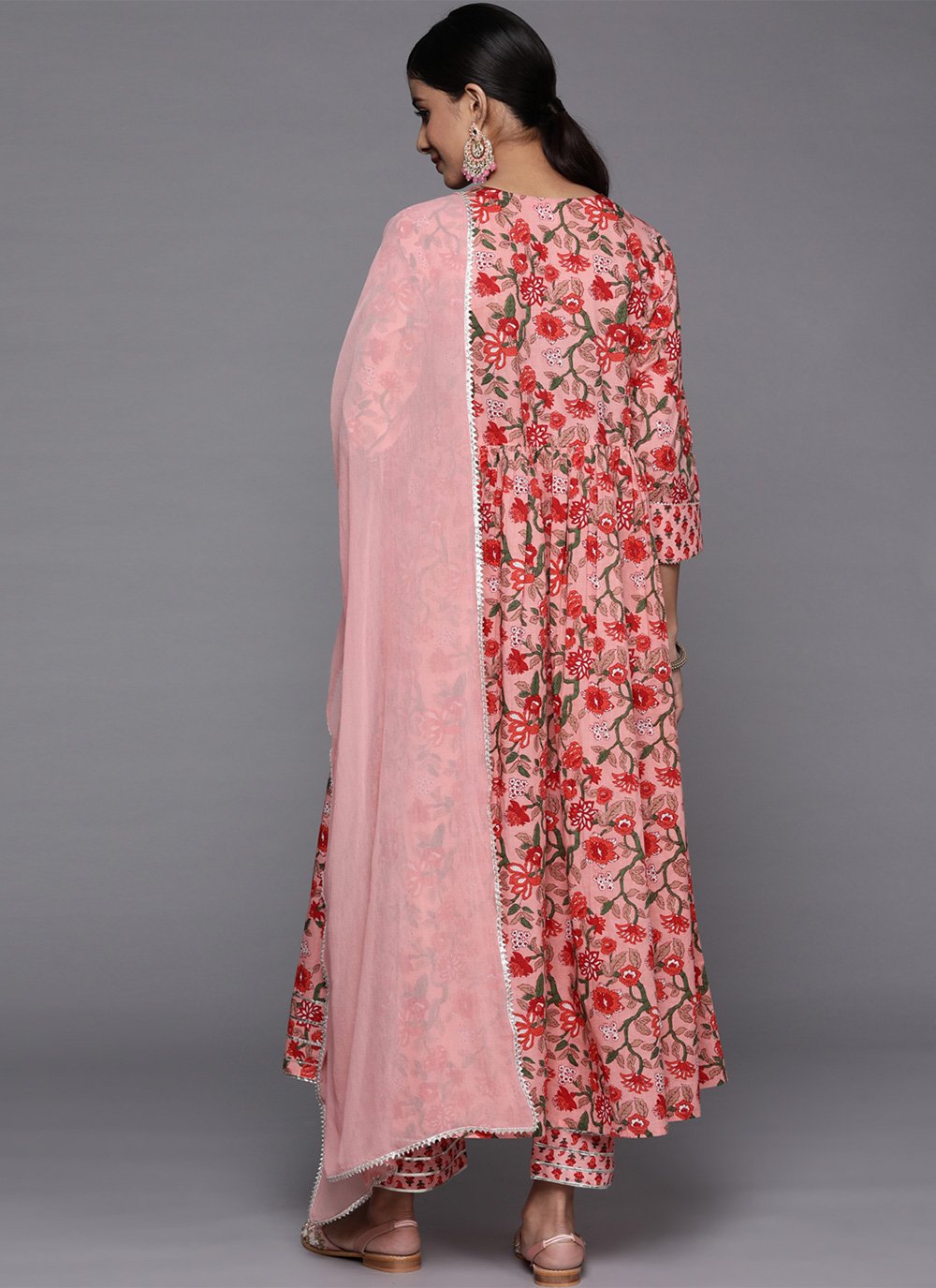 Salwar Suit Cotton Pink Print Salwar Kameez