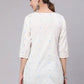 Designer Kurti Cotton White Print Kurtis
