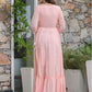 Gown Cotton Pink Embroidered Gown