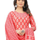 Salwar Suit Cotton Red Print Salwar Kameez