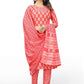 Salwar Suit Cotton Red Print Salwar Kameez