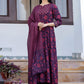 Salwar Suit Cotton Blue Magenta Mirror Salwar Kameez