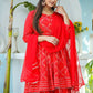 Trendy Suit Cotton Red Print Salwar Kameez
